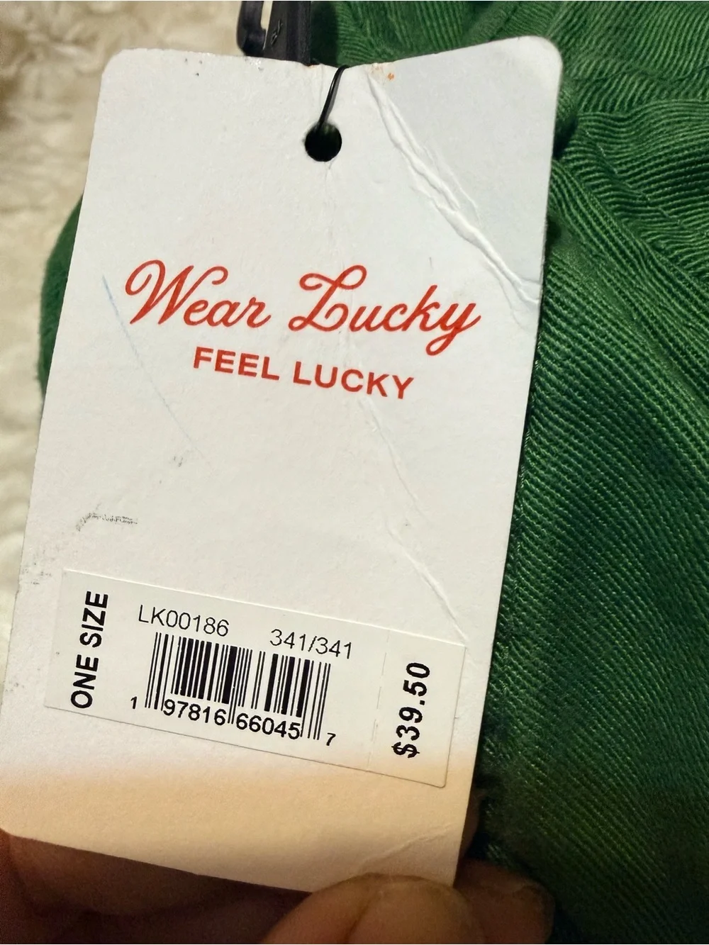 Lucky Brand Forest Green Clover Patch Baseball Hat